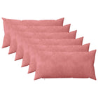 Kussenset 6 st roze fluweel 40x80 cm