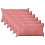 Kussenset 6 st roze fluweel 40x80 cm
