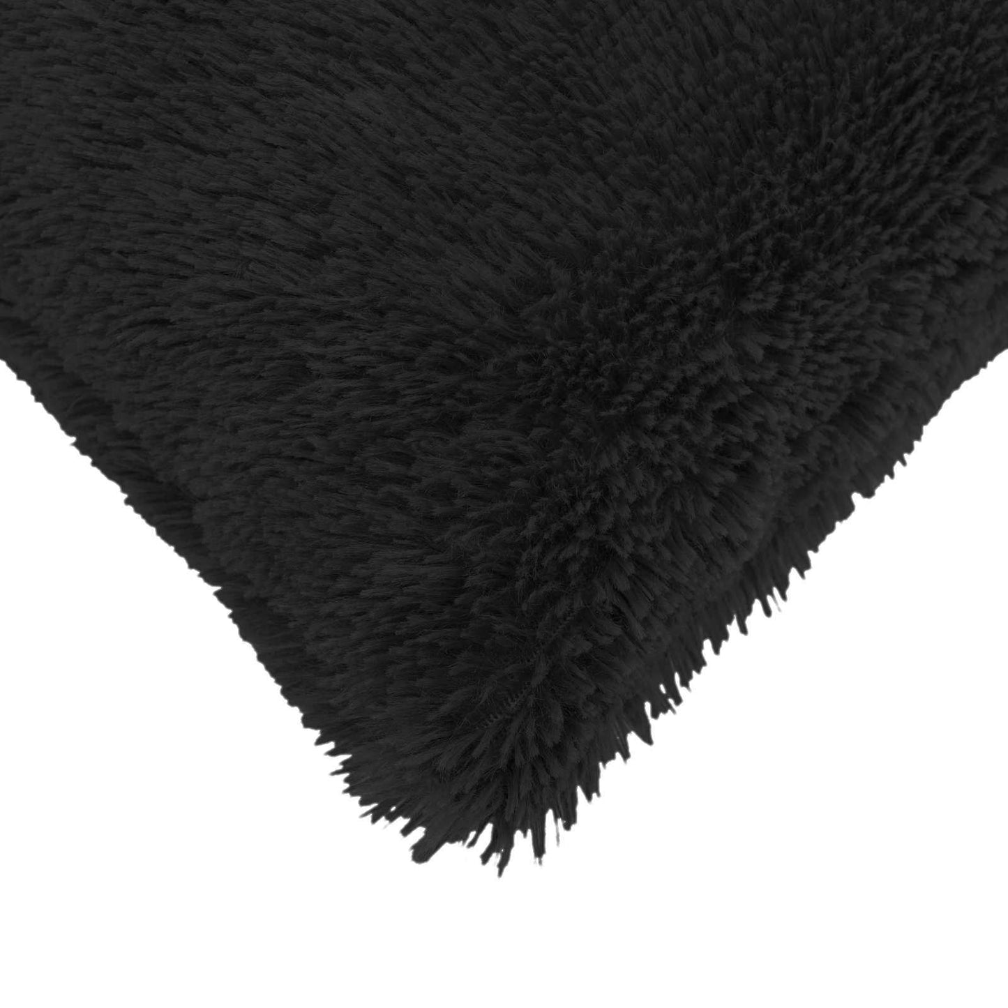 Kussen met kussen HEERLEN 2 st Zwart PV Fleece