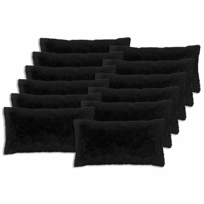 Kussen met kussen HEERLEN 2 st Zwart PV Fleece