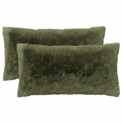 Kussen met kussen HEERLEN 2 st Groen PV Fleece