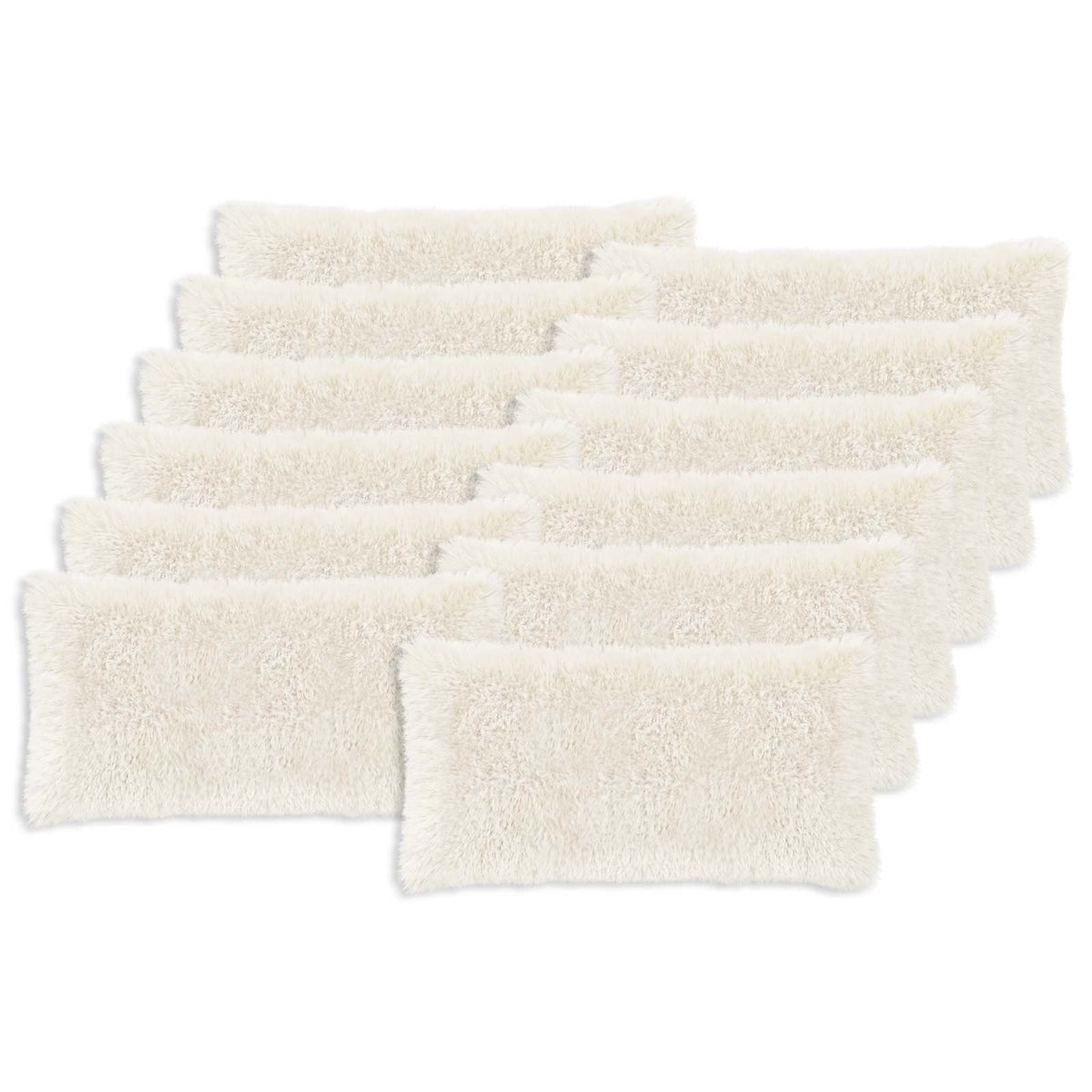 Kussen met kussen HEERLEN 2 st Wit PV Fleece