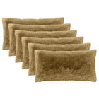 Kussen 6 st lichtgrijs 40x80 cm PV fleece