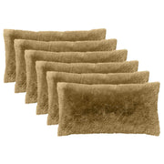 Kussen 6 st lichtgrijs 40x80 cm PV fleece