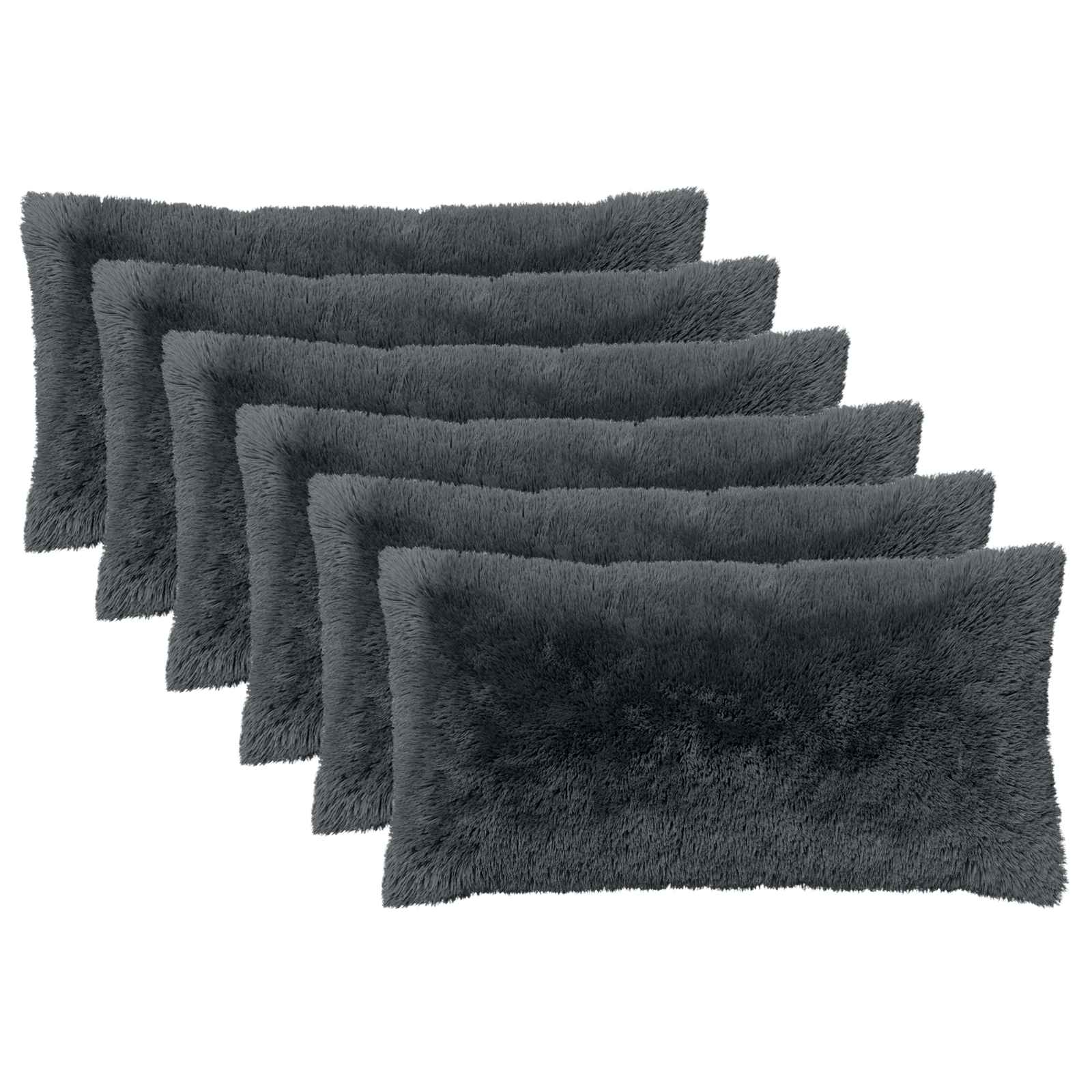 Kussen met kussen HEERLEN 6 st Antraciet PV Fleece