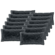 Kussens met kussensloop 12 stuks 40x80 cm antraciet