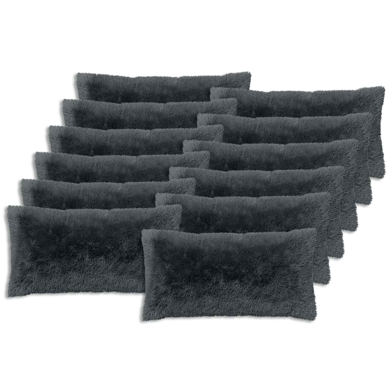 Kussen met kussen HEERLEN 12 st Antraciet PV Fleece