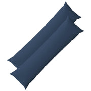 Kussen 2 st 40x145 cm blauw stof