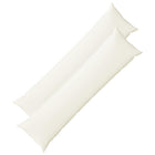 Langkussen 2 stuks 145x40 cm wit polyester