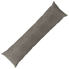 Kussen 40 x 145 cm lichtgrijs fluweel