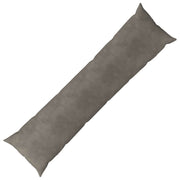 Kussen 40 x 145 cm lichtgrijs fluweel