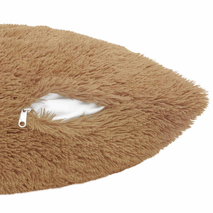 Kussen met kussen HEERLEN 2 st Taupe PV Fleece
