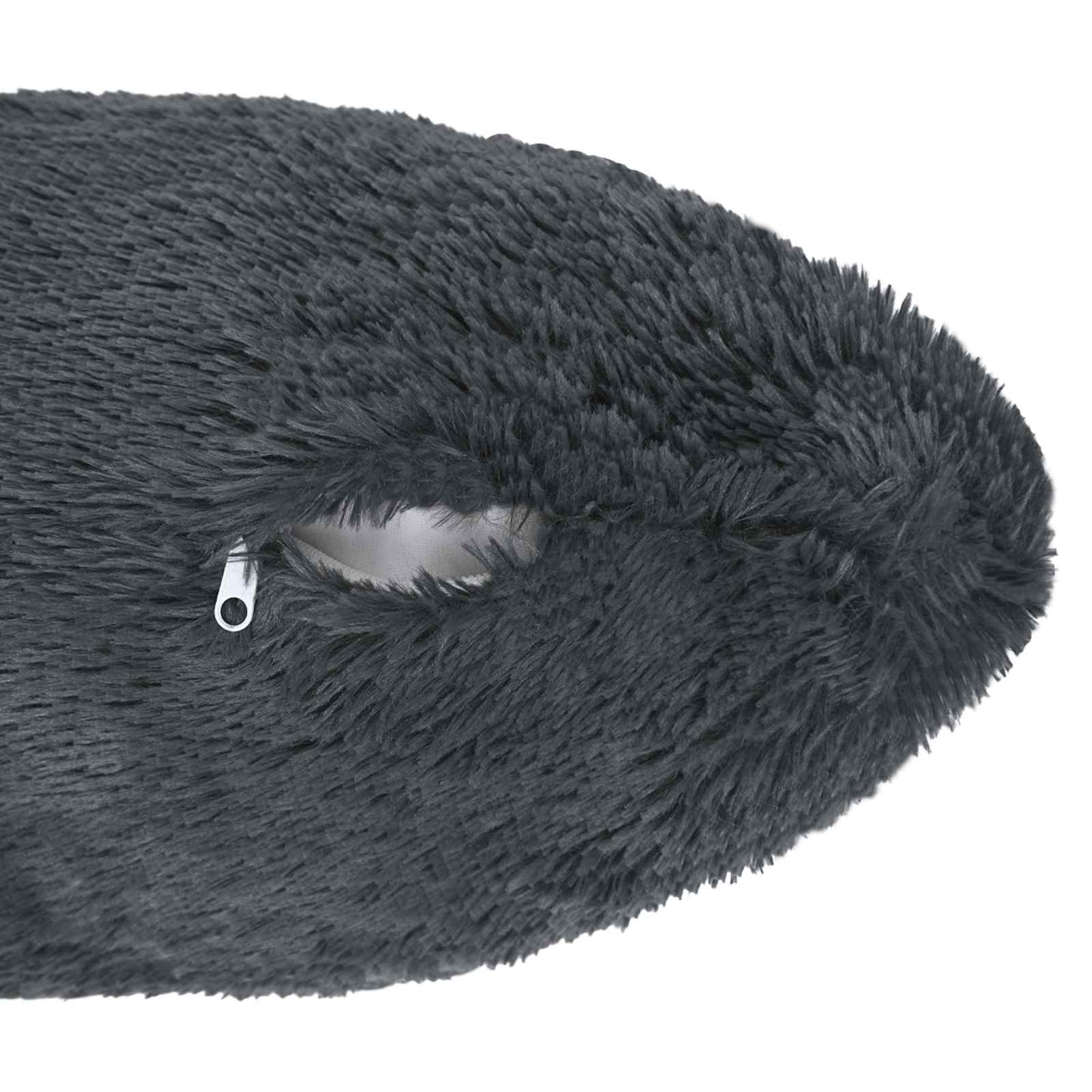 Kussen met kussen HEERLEN 2 st Antraciet PV Fleece