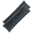 Kussen set 2 stuks 40x145 cm antraciet PV fleece