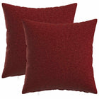 Kussenset 2 st wijnrood 45x45 cm polyester