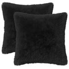 Kussen 12 st 45x45 cm zwart PV fleece