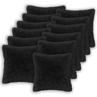 Kussen set 50x50 cm zwart PV fleece 2 stuks