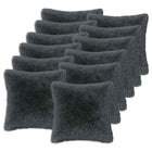 Kussen 12 stuks 50x50 cm antraciet PV fleece