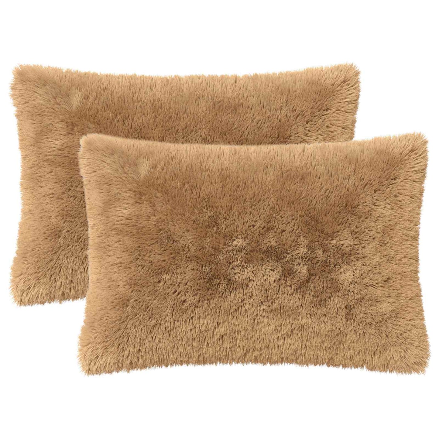 Kussen met kussen HEERLEN 2 st Taupe PV Fleece