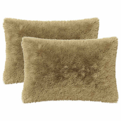 Kussen met kussen HEERLEN 2 st Lichtgrijs PV Fleece