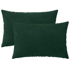 Kussen set 2 st 50x75 cm donkergroen fluweel