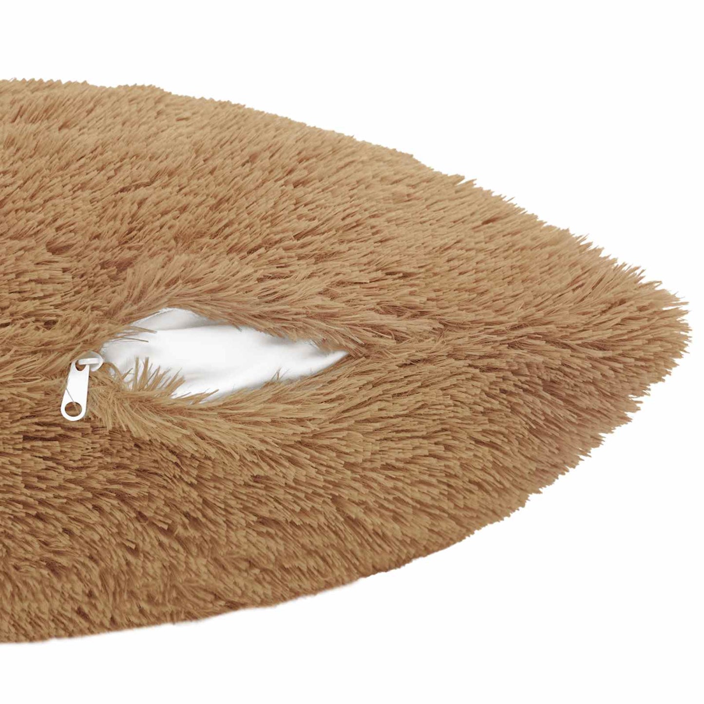 Kussen met kussen HEERLEN 2 st Taupe PV Fleece