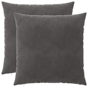 Kussenset 2 stuks 65x65 cm donkergrijs fluweel