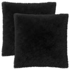 Kussen 65x65 cm zwart PV fleece