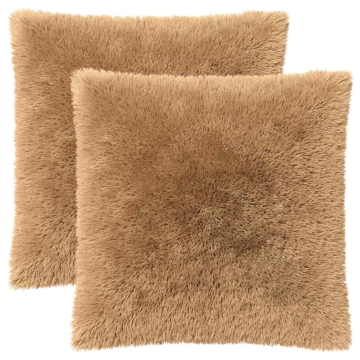 Kussen met kussen HEERLEN 2 st Taupe PV Fleece