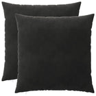 Kussen set 70x70 cm zwart fluweel