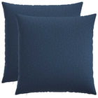 Kussenset 80x80 cm blauw stof 2 stuks
