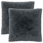 Kussen 2 stuks 80x80 cm antraciet PV fleece