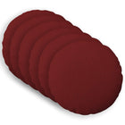 Kussens rond wijnrood 40 cm set van 6