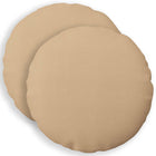 Kussen rond 2 st crèmekleurig stof 40 cm