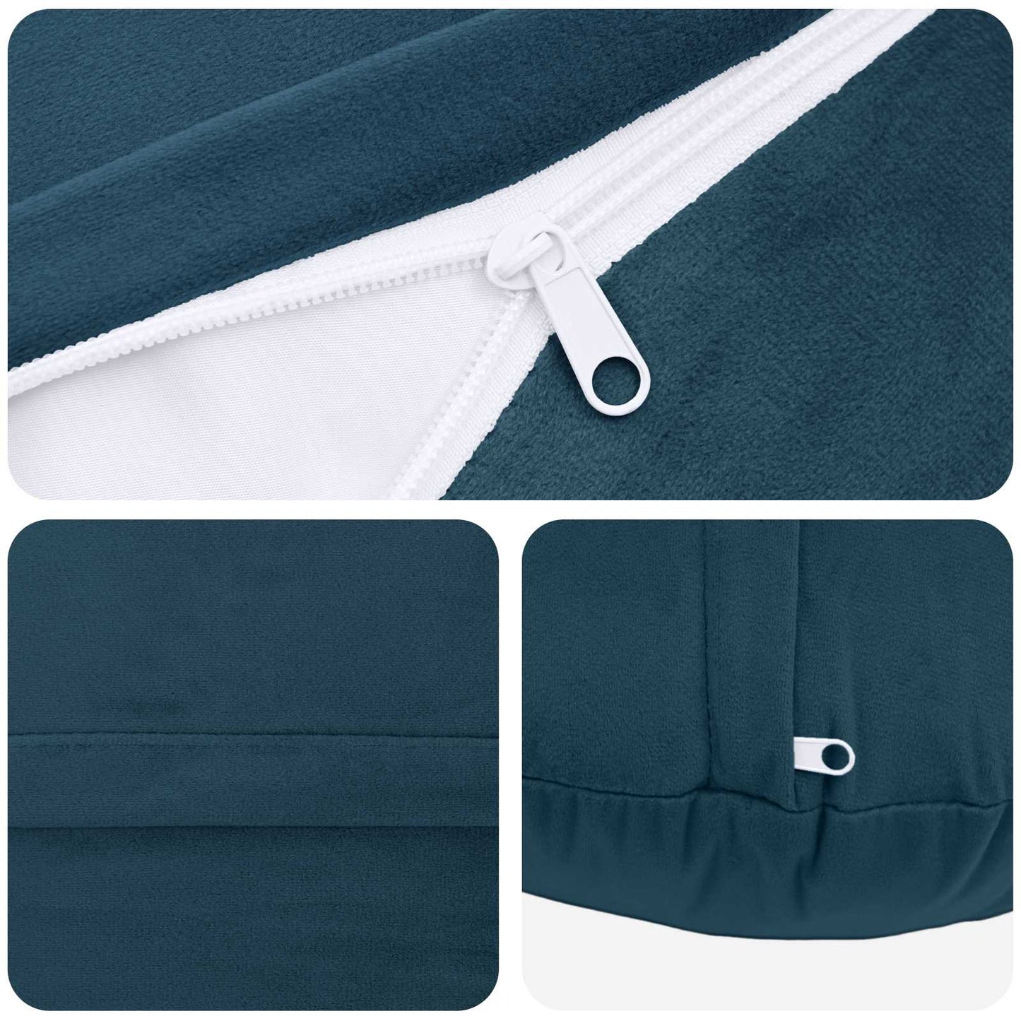 Kussen met kussen HEERLEN 2 st Blauw fluweel