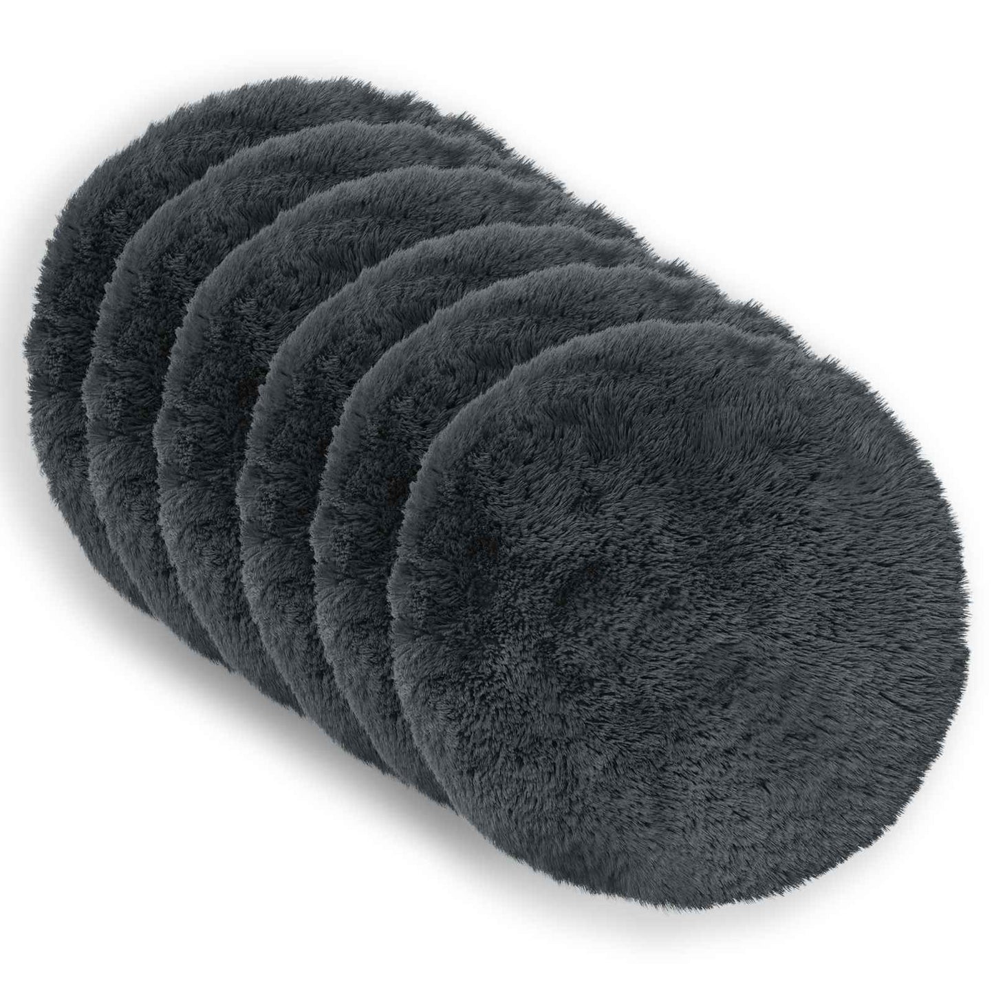 Kussen met kussen HEERLEN 6 st Antraciet PV Fleece