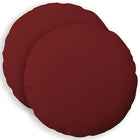 Sierkussens rond 50 cm wijnrood set van 2