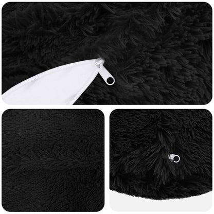 Kussen met kussen HEERLEN 2 st Zwart PV Fleece