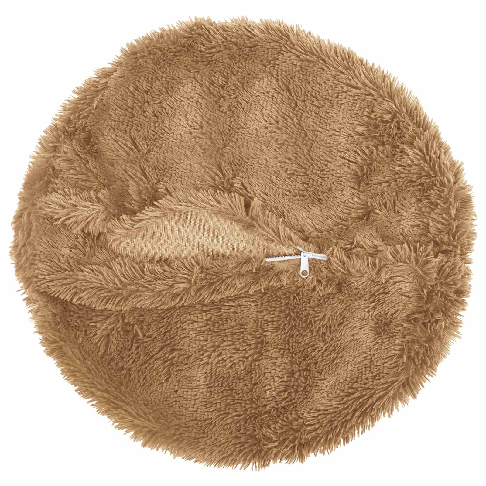 Kussen met kussen HEERLEN 2 st Taupe PV Fleece