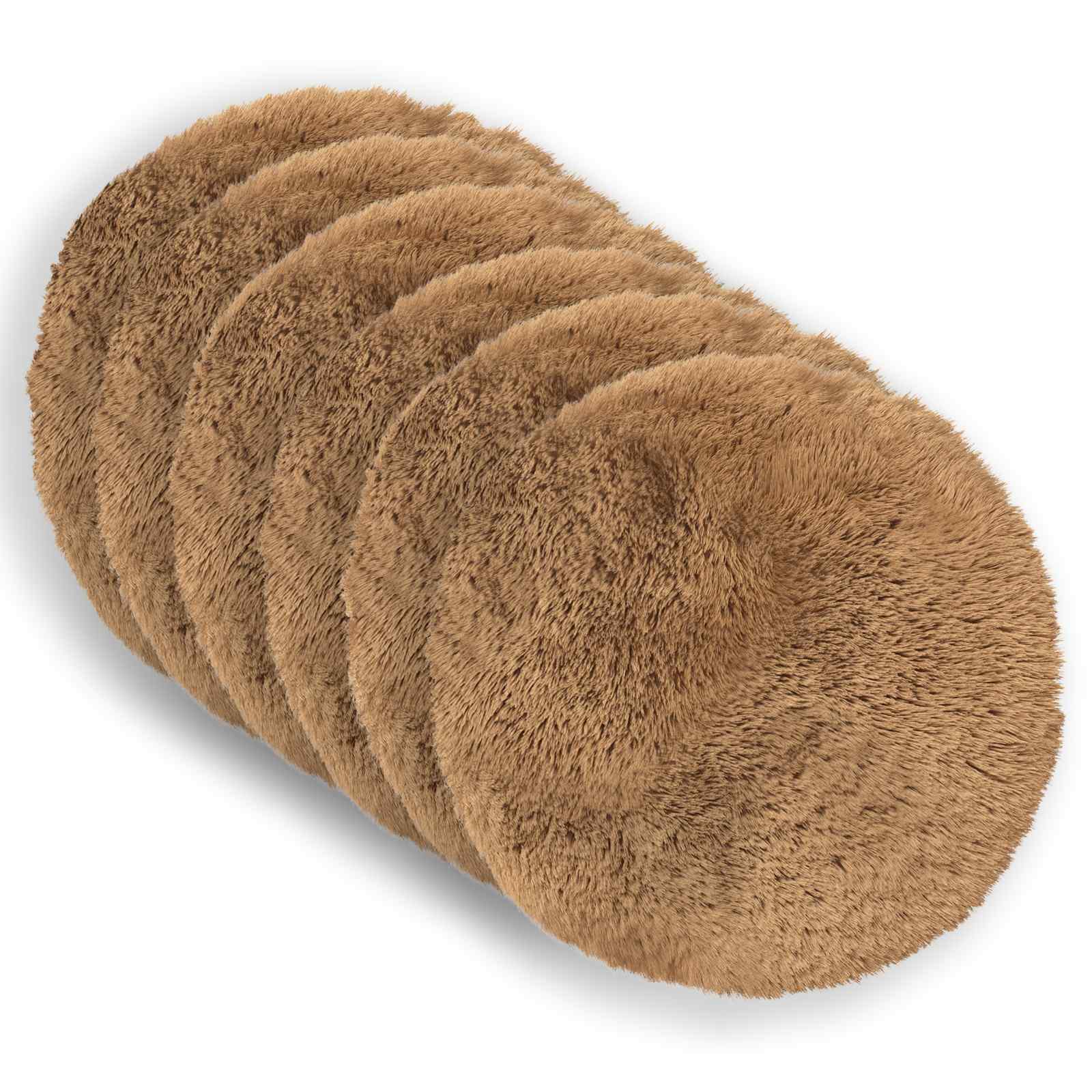 Kussen met kussen HEERLEN 2 st Taupe PV Fleece
