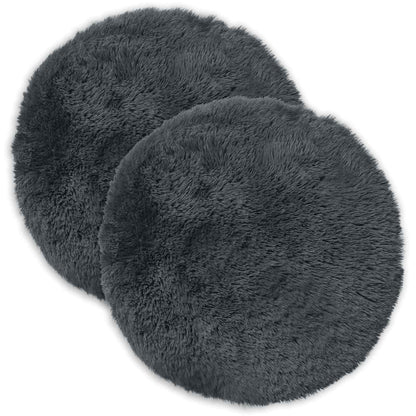 Kussen met kussen HEERLEN 2 st Antraciet PV Fleece