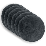 Kussen ø50 cm antraciet PV fleece (6 stuks)