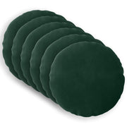 Kussens set 6 st donkergroen fluweel