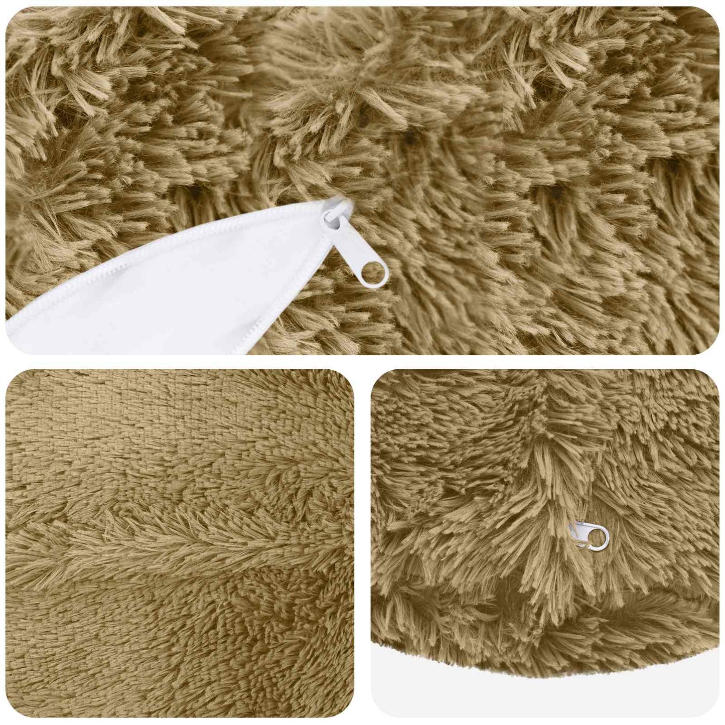 Kussen met kussen HEERLEN 2 st Lichtgrijs PV Fleece