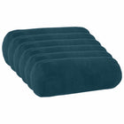 Kussen set blauw fluweel 15x40 cm 6 stuks