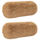 Kussen 40 cm taupe PV fleece (2 stuks)