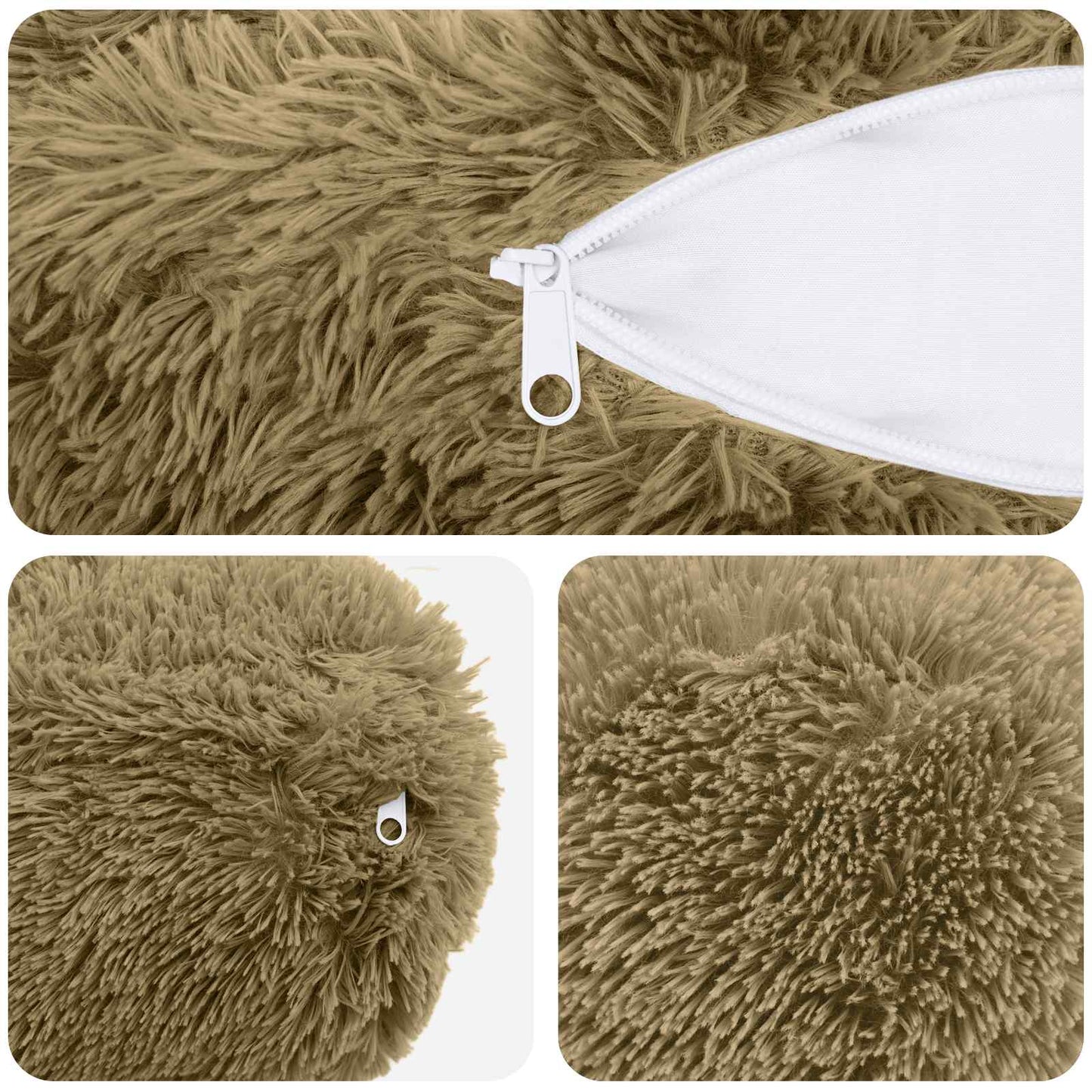 Kussen met kussen HEERLEN 6 st Lichtgrijs PV Fleece