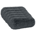 Kussenset antraciet 6 stuks 15x40 cm PV fleece