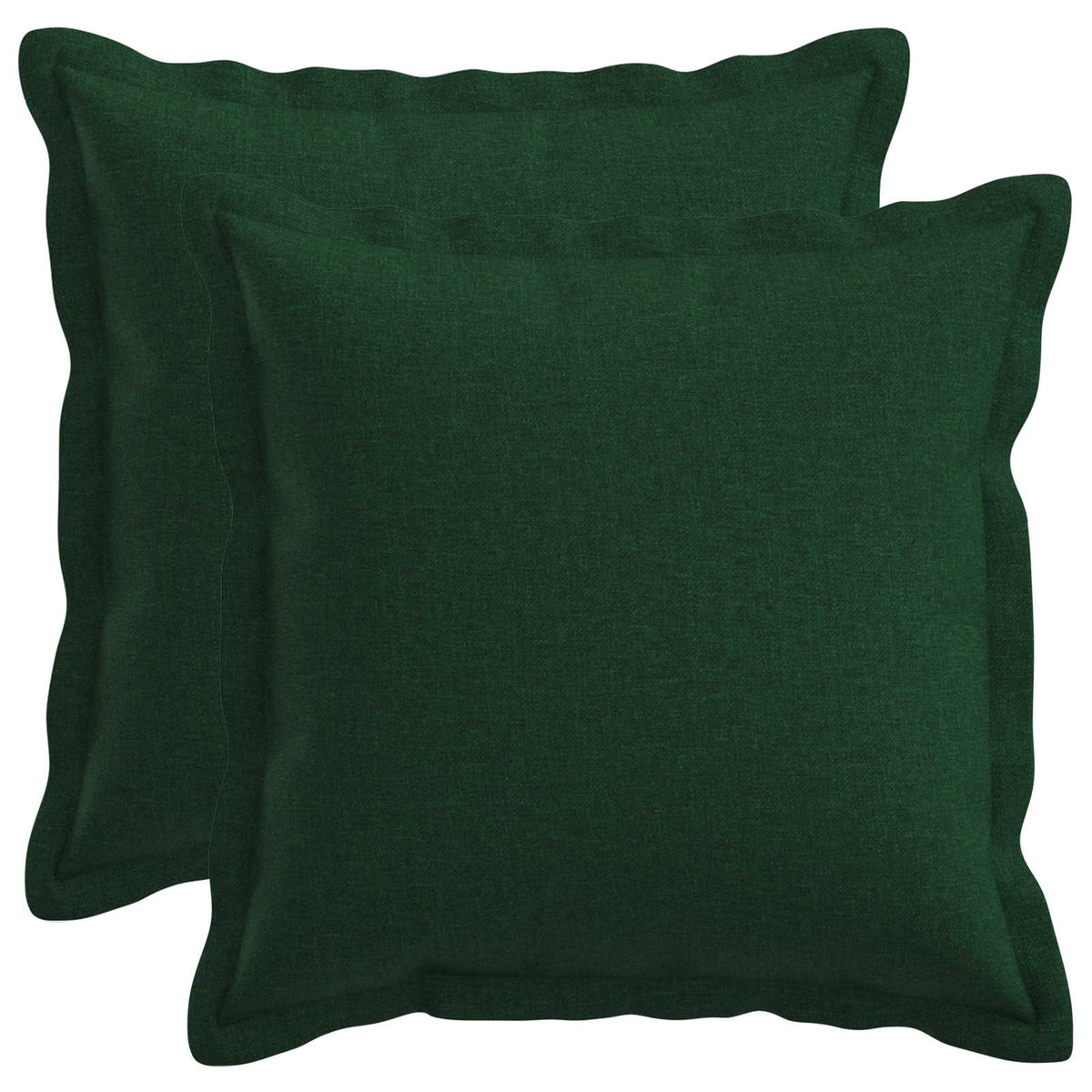 Kussen met kussen HOUTEN 2 st Donkergroen Faux Linnen