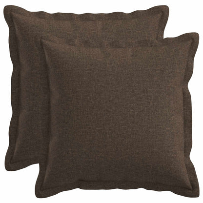 Kussen met kussen HOUTEN 2 st Taupe Faux Linnen
